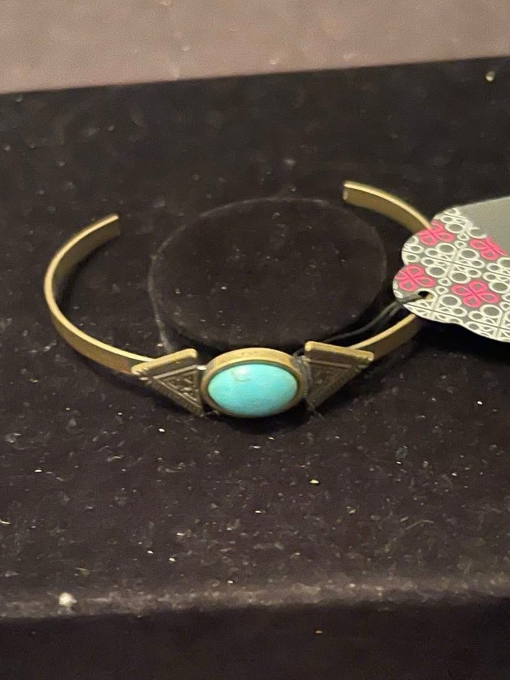 paparazzi Turquoise Stone Brass Cuff Bracelet
